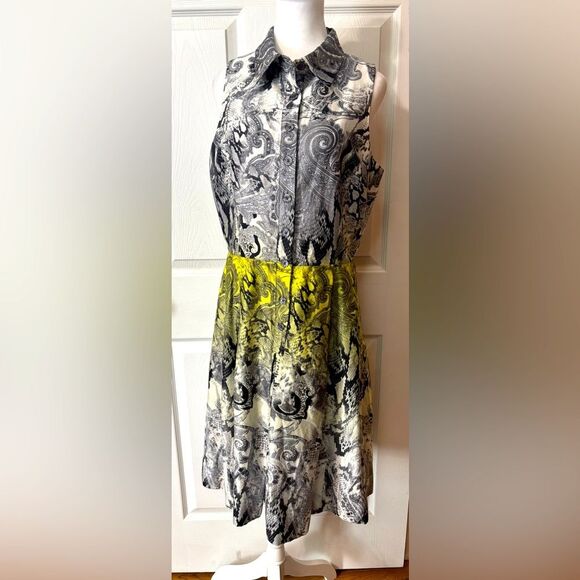 Rickie Freeman for Teri Jon Sleeveless Snakeskin Dress Size 12 Fit & Flare Edgy - Picture 1 of 13